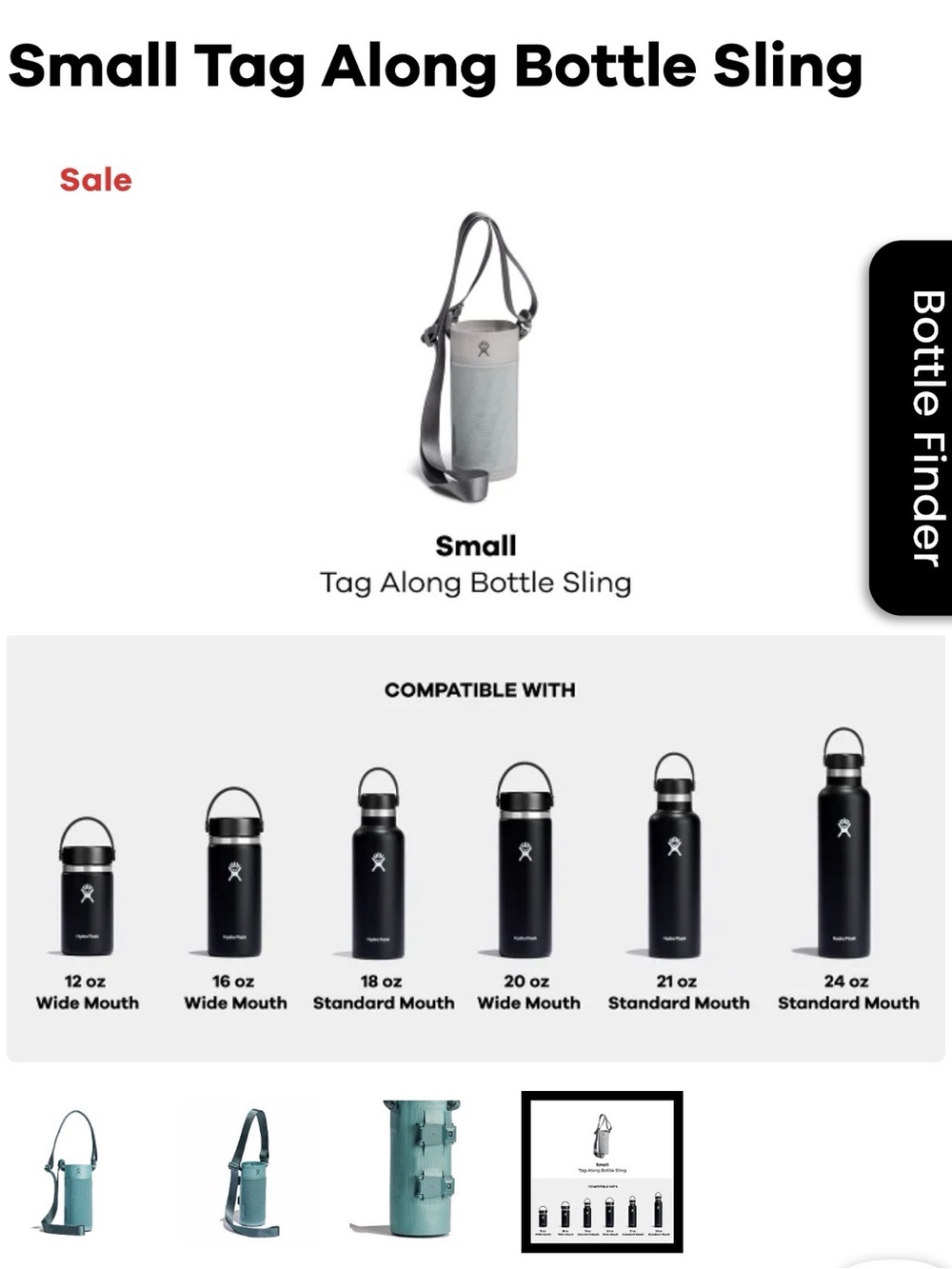 Hydro Flask Bottle Sling Small Size Tag Along Bottle Sling NEW Baltic - Picture 4 of 9